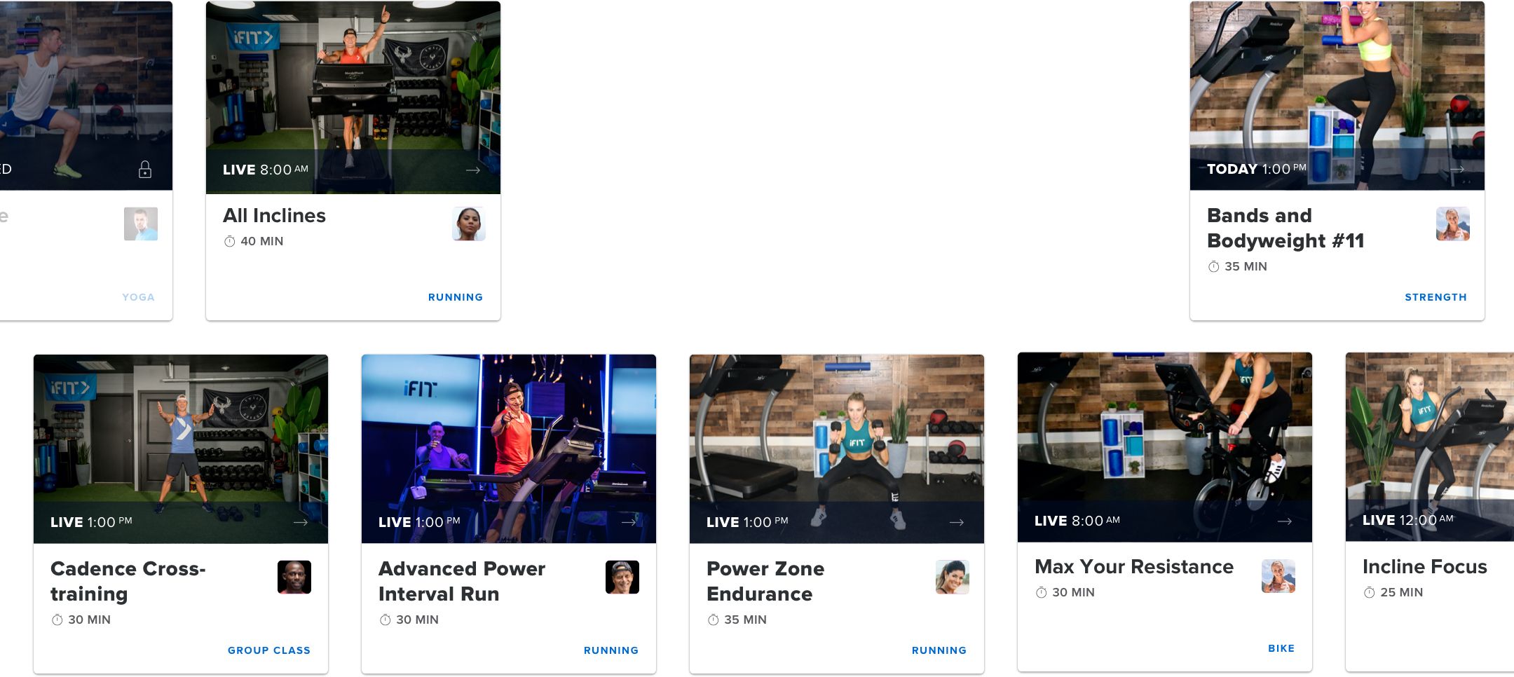 ifit live bike classes