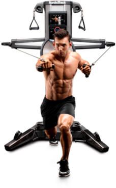A man exercising on a Nordictrack Fusion machine.